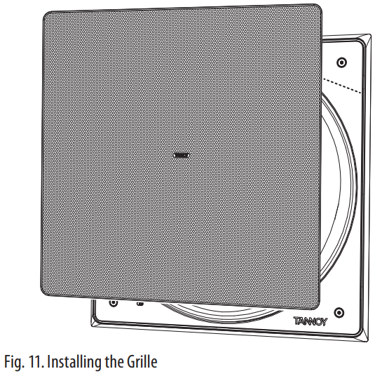 TANNOY PCI 7DC RB Premium 7 Inch Dual Concentric In-Ceiling Loudspeaker - Installing the Grille