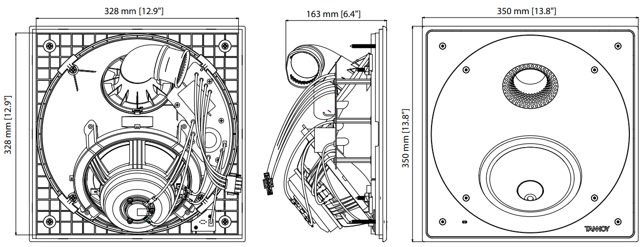 TANNOY PCI 7DC RB Premium 7 Inch Dual Concentric In-Ceiling Loudspeaker - PCI 7DC RB
