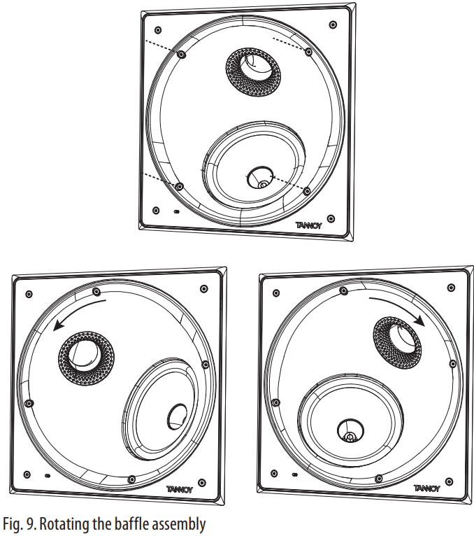 TANNOY PCI 7DC RB Premium 7 Inch Dual Concentric In-Ceiling Loudspeaker - Rotating the baffle assembly