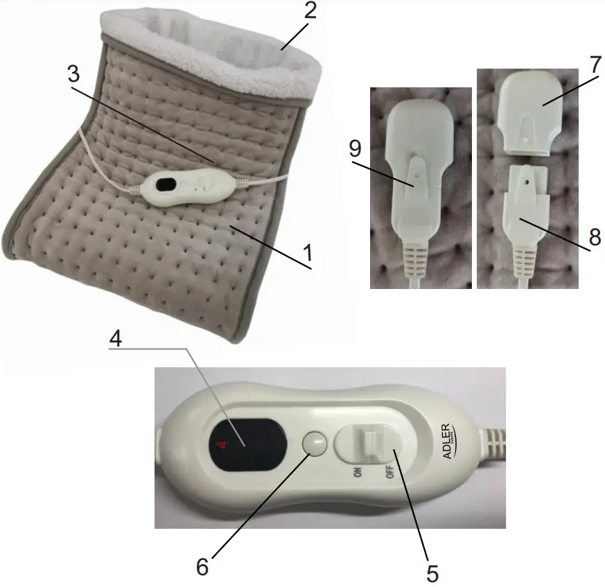 ADLER 7432 Electric Blanket Electric Heated Wrap 100 W - 1
