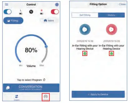 Otofonix Sona Hearing Aid App- Fitting