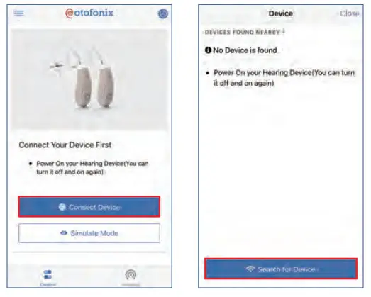 Otofonix Sona Hearing Aid App- Serch
