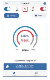 Otofonix Sona Hearing Aid App- Volume