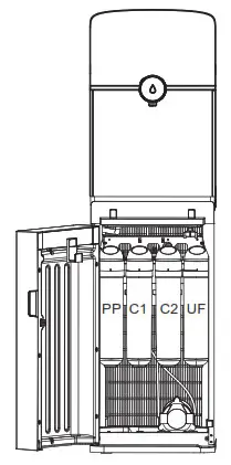 Midea JL1643S UF Deluxe Water Purifier and Dispenser- Membrane filter