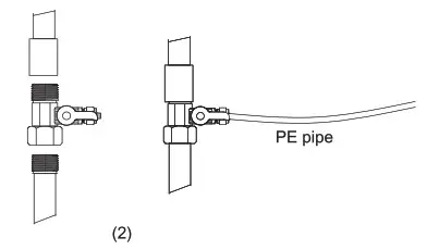 Midea JL1643S UF Deluxe Water Purifier and Dispenser- water pipe