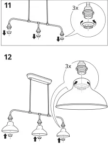IKEA AGUNNARYD Pendant Lamp with 3 Lamps - fig19