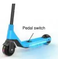 DENVER Electric Children's Scooter - Pedal switch