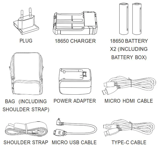 ZG07 Handheld Thermal Binoculars - LIST OF PARTS