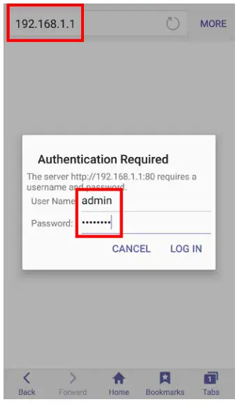 Enter the IP address of the printer in the address bar