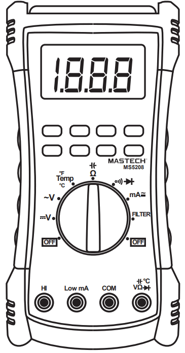 MASTECH MS5208 Digital Insulation Multimeter