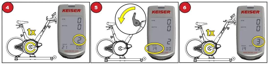 KEISER M Series M3i Lite Indoor Group Cycle- Steps 2