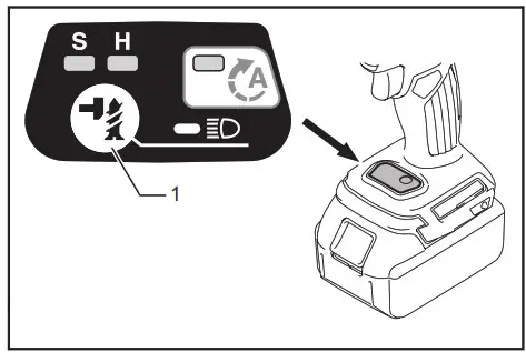 makita DTD157 Cordless Impact Driver- Button
