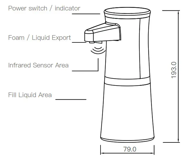 ESINO Z88 Smart Automatic Foam Soap Dispenser
