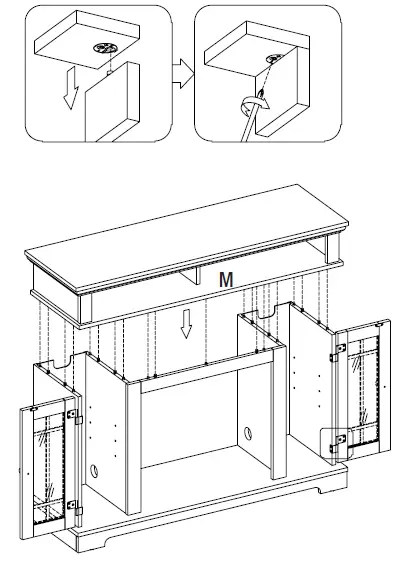 HOMEDEPOT 23MM90587-TPB01 Canteridge Electric Fireplace Media Mantel fig 14