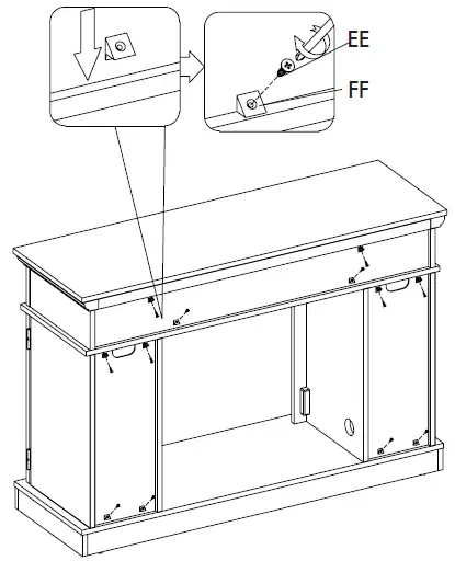 HOMEDEPOT 23MM90587-TPB01 Canteridge Electric Fireplace Media Mantel fig 16