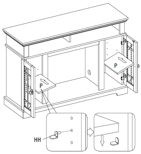 HOMEDEPOT 23MM90587-TPB01 Canteridge Electric Fireplace Media Mantel fig 17