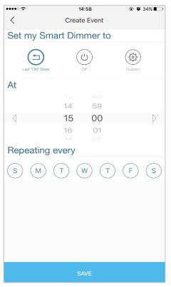 tp-link Smart Wi-Fi Light Switch Dimmer - Create Schedule
