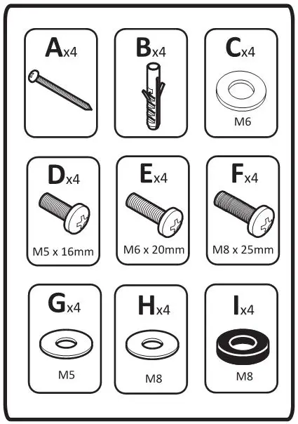 nedis Television Stand TVWM1051BK - Contents