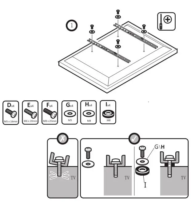 nedis Television Stand TVWM1051BK - Installation 1
