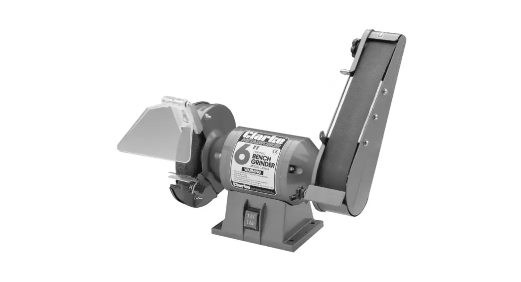 Clarke Cbg6sb Metal Worker Bench Grinder With Sanding Belt Instruction Manual