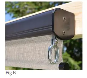 Select Blinds Outdoor Pole Operated Sun Shade with PVC Fabric FIGB 18