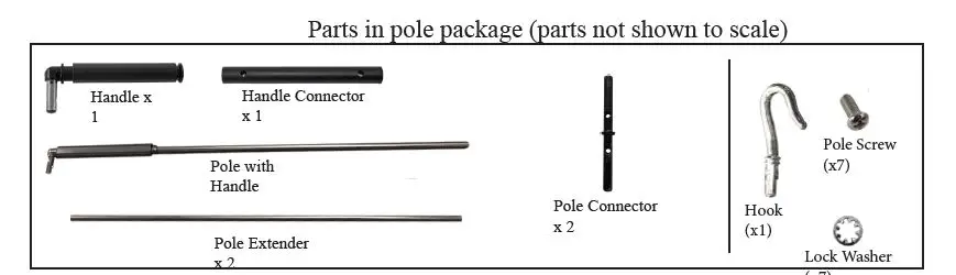 Select Blinds Outdoor Pole Operated Sun Shade with PVC Fabric FIGB 2