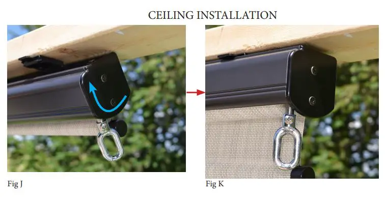 Select Blinds Outdoor Pole Operated Sun Shade with PVC Fabric FIGB 24