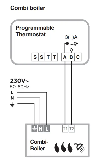 FPP15206 Wired Programmable Thermostat Installation Guide - Wiring Diagrams