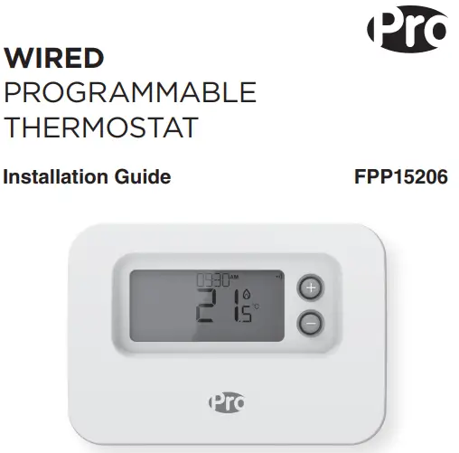 FPP15206 Wired Programmable Thermostat Installation Guide