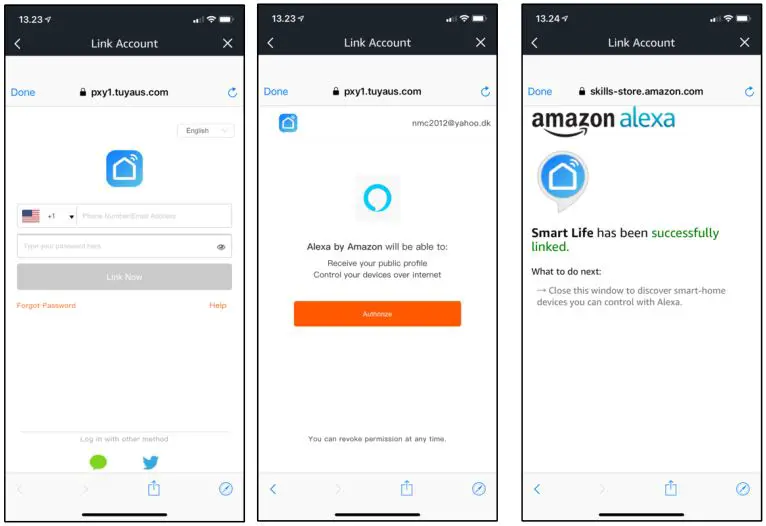 NASH Smart WIFI Stand Fan - Input the same username and password