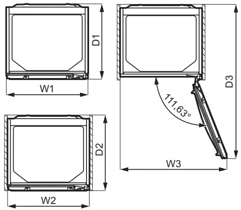 ZANUSSI ZYAE82FR Freezer User Manual DIMENSIONS