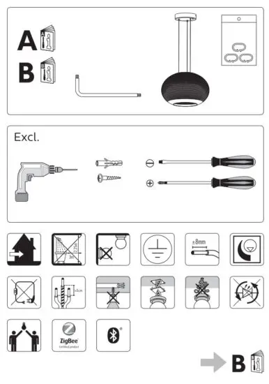 PHILIPS 40906 Ambiance Flourish Hanging Lamp - figure 1