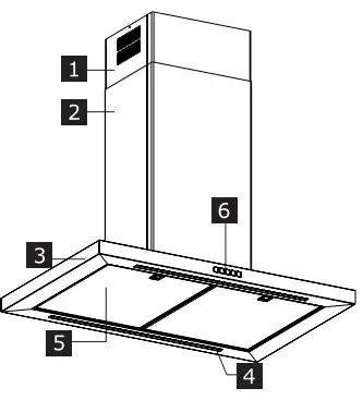 IKEA 403.890.89 SVAVANDE Ceiling-Mounted Extractor Hood-fig2