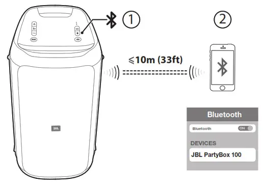 JBL Powerful portable Bluetooth Bluetooth connection