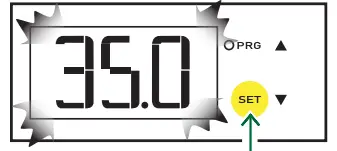Setting cooling set point St1
