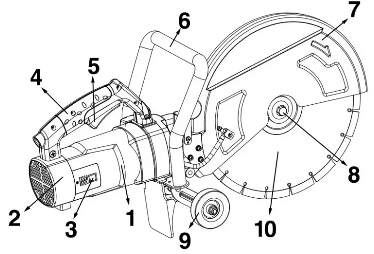 POWER FIST 12 in Electric Concrete Saw-fig1