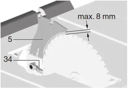 metabo TS 216 Circular Table Saw - Assembly 1