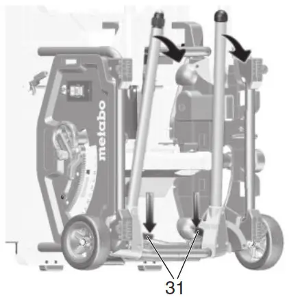 metabo TS 216 Circular Table Saw - Installation with machine stand 2