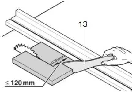 metabo TS 216 Circular Table Saw - Operation 11