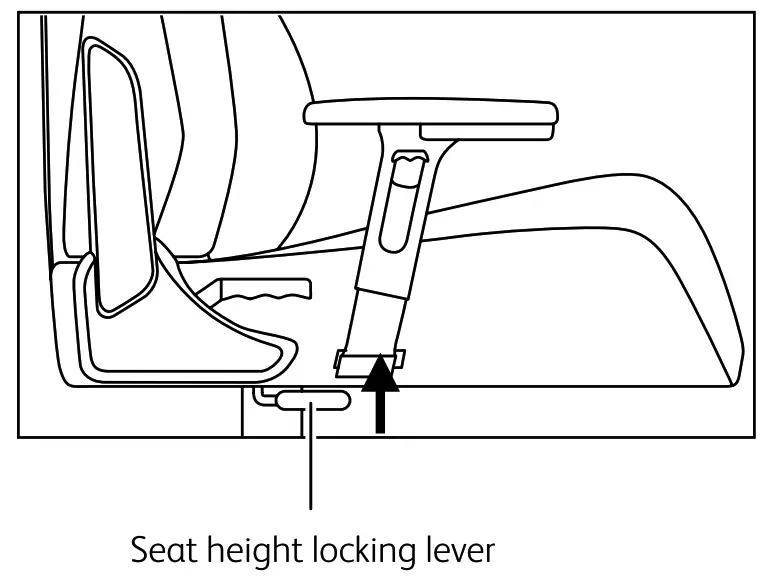 Name of parts and fuction Seat heaght locking lever