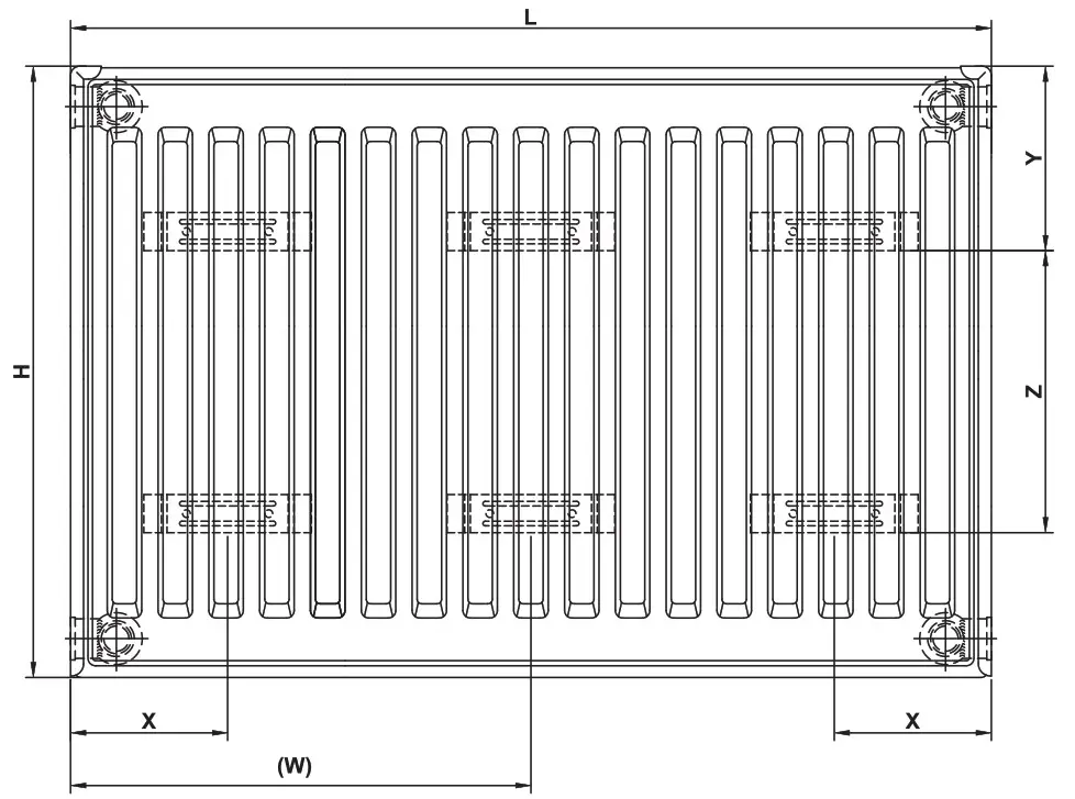 SCREWFIX 3740BTU Steel Panel Radiator - Product Overview 3