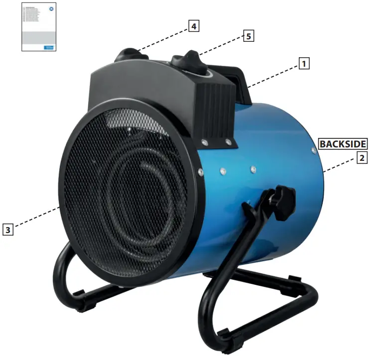 Gude GEH 3000 3kW Electric Fan Heater - FIG 3