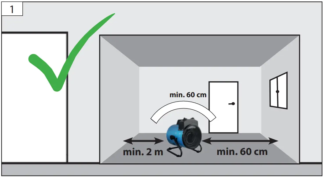 Gude GEH 3000 3kW Electric Fan Heater - FIG 5