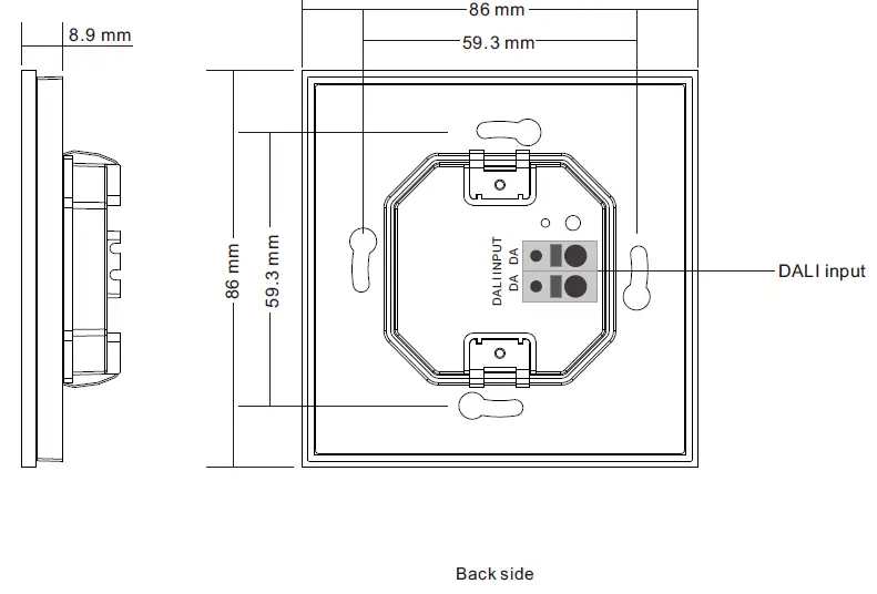 SUNRICHER-SR-2422T4-DA2-4-Key-DALI-Wall-Switch-Touch-Panel-fig2