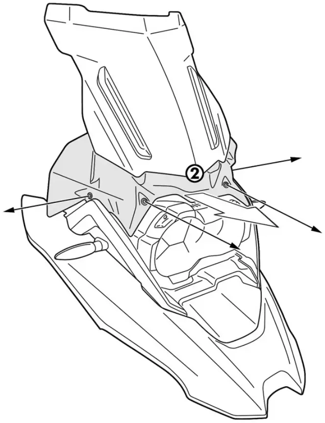 TOURATECH R1250GS Windscreen Stabilizer With GPS Mount Bracket -FIG 9