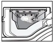 Miele Washing machine User Guide - Cleaning the detergent dispenser drawer housing