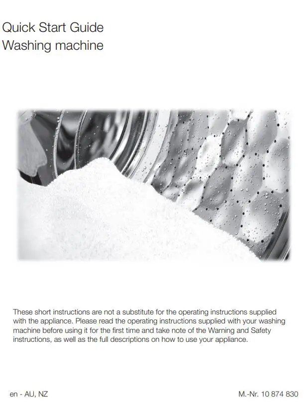 Miele Washing machine User Guide