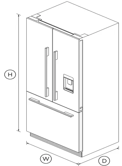 FISHER PAYKEL RS32A72U1 Integrated French Door Refrigerator - fig