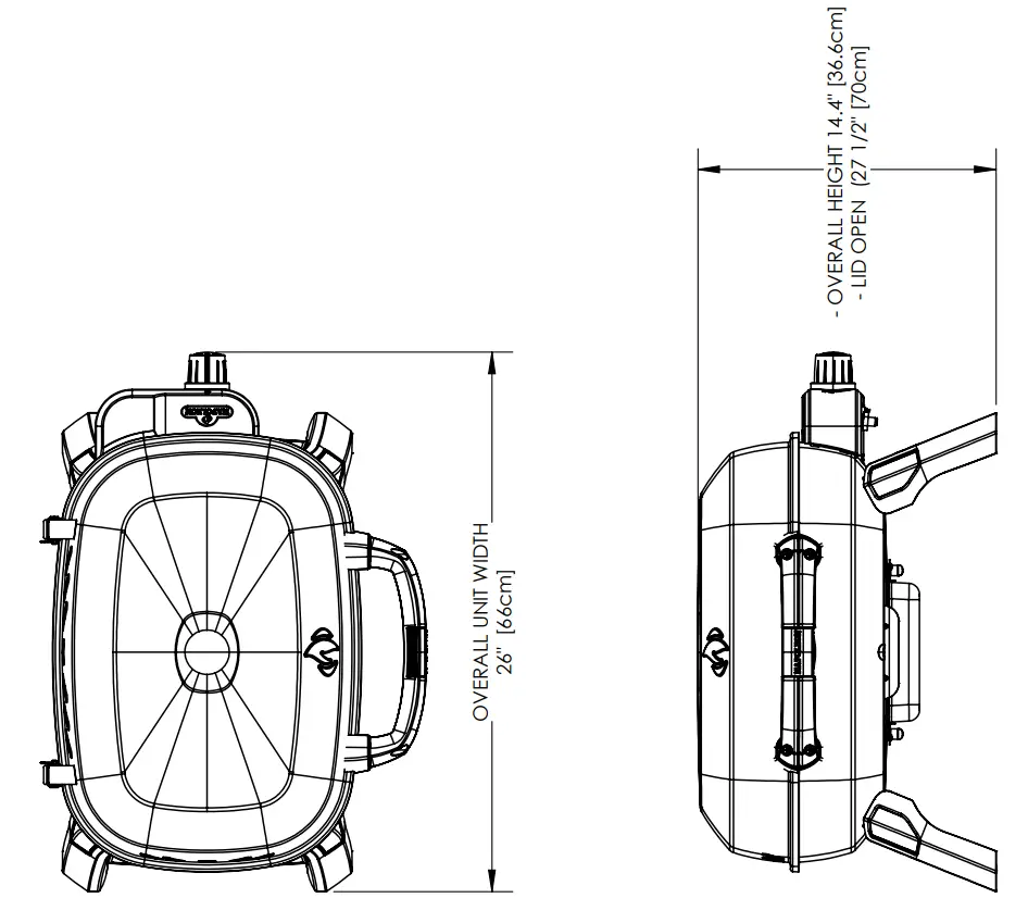 NAPOLEON TQ240 TravelQ 240 Portable Blue Tabletop Gas Grill - fig 10