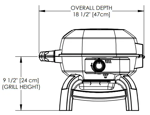 NAPOLEON TQ240 TravelQ 240 Portable Blue Tabletop Gas Grill - fig 11